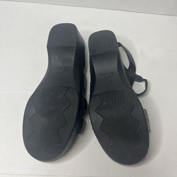 Dansko Surraya Black Patent Leather Platform Comfort Sandals Womens Size 41/10.5 - Picture 7 of 8